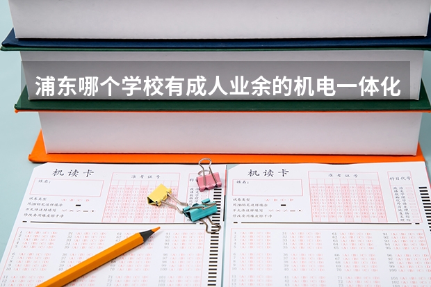 浦东哪个学校有成人业余的机电一体化培训