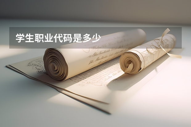 学生职业代码是多少