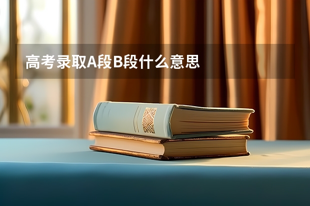 高考录取A段B段什么意思