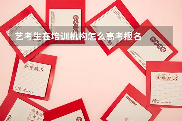艺考生在培训机构怎么高考报名