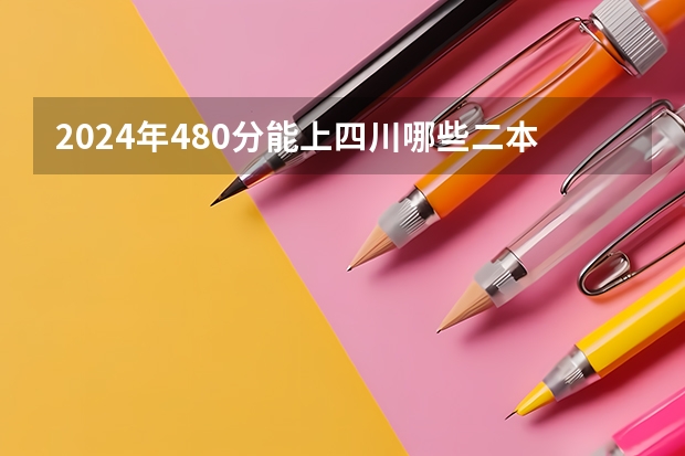 2024年480分能上四川哪些二本大学