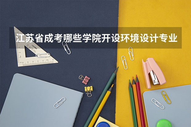 江苏省成考哪些学院开设环境设计专业江苏有环境设计专业的大学