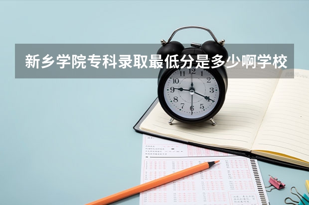 新乡学院专科录取最低分是多少啊..学校杂样?