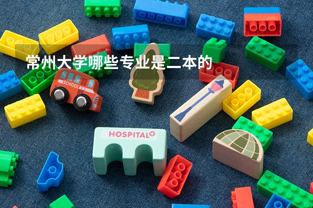 常州大学哪些专业是二本的