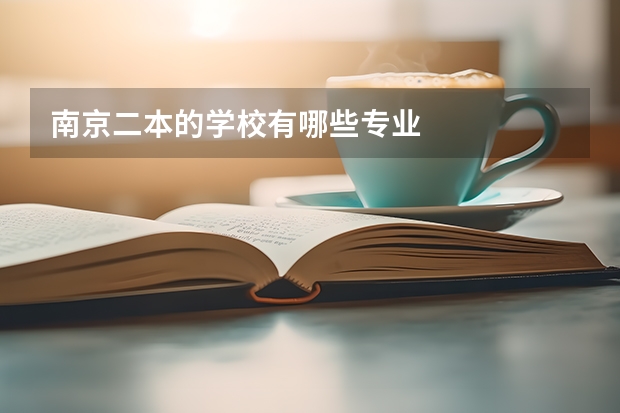 南京二本的学校有哪些专业