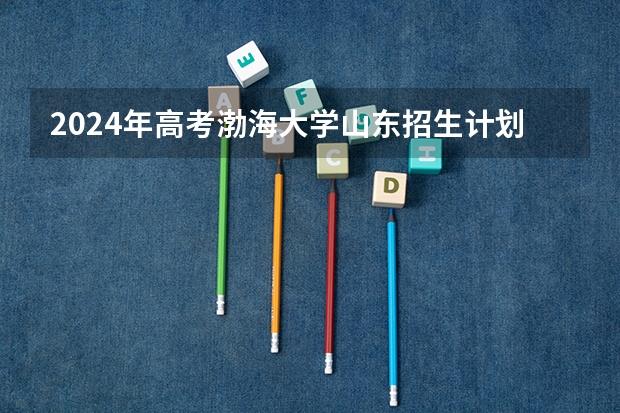 2024年高考渤海大学山东招生计划（招生人数多少）