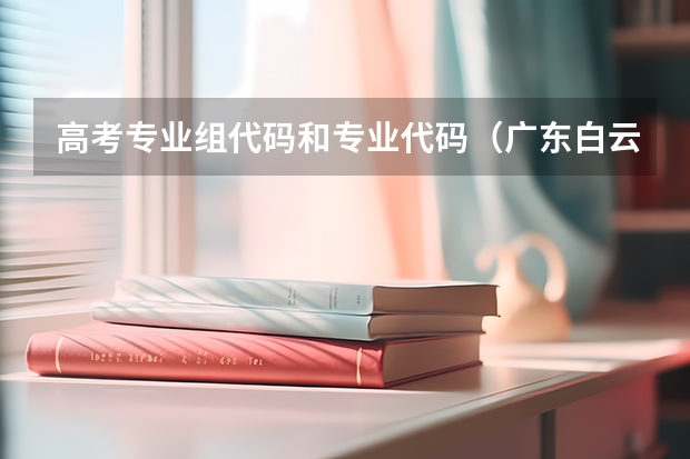 高考专业组代码和专业代码（广东白云学院艺术与建筑学院专业设置）