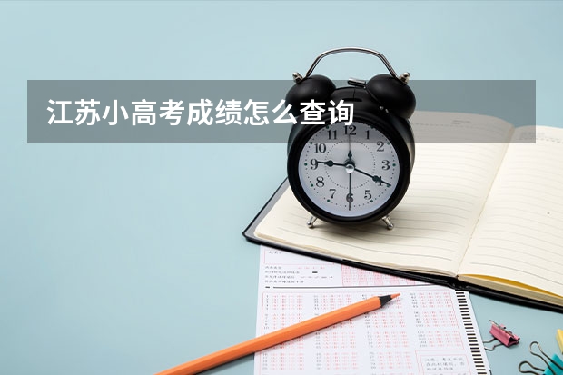 江苏小高考成绩怎么查询