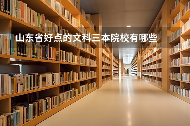 山东省好点的文科三本院校有哪些