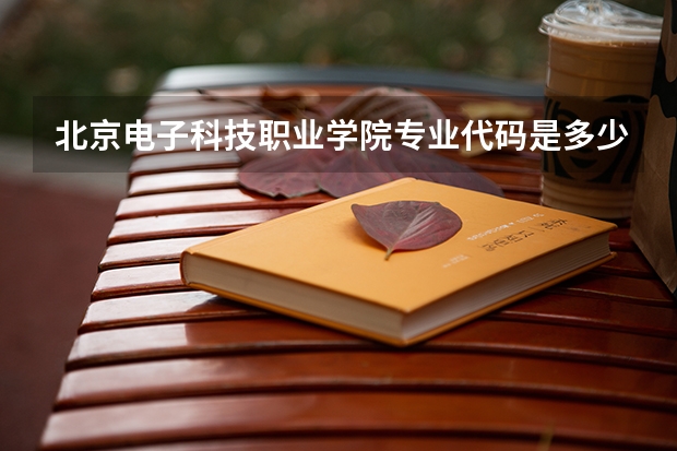 北京电子科技职业学院专业代码是多少