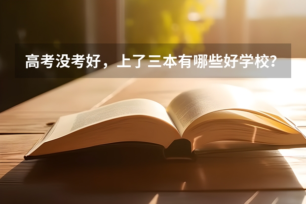高考没考好,上了三本有哪些好学校?