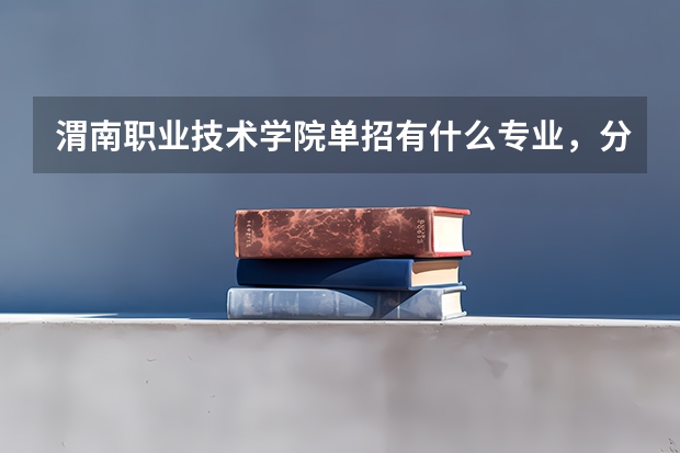 渭南职业技术学院单招有什么专业，分数线是多少？