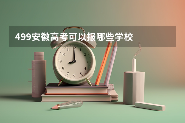 499安徽高考可以报哪些学校