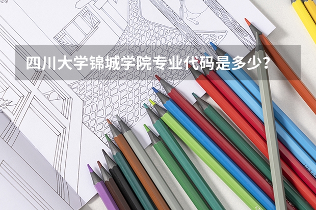 四川大学锦城学院专业代码是多少?