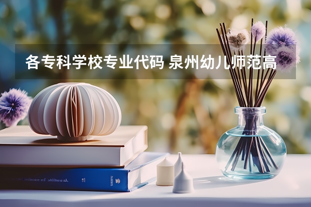 各专科学校专业代码 泉州幼儿师范高等专科学校专业代码