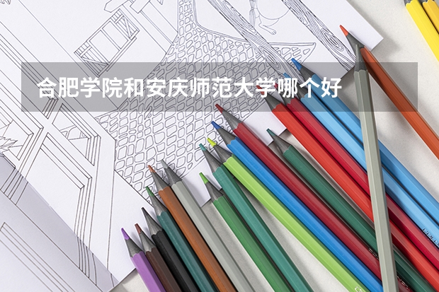 合肥学院和安庆师范大学哪个好