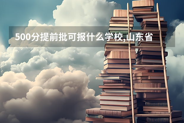 500分提前批可报什么学校,山东省的